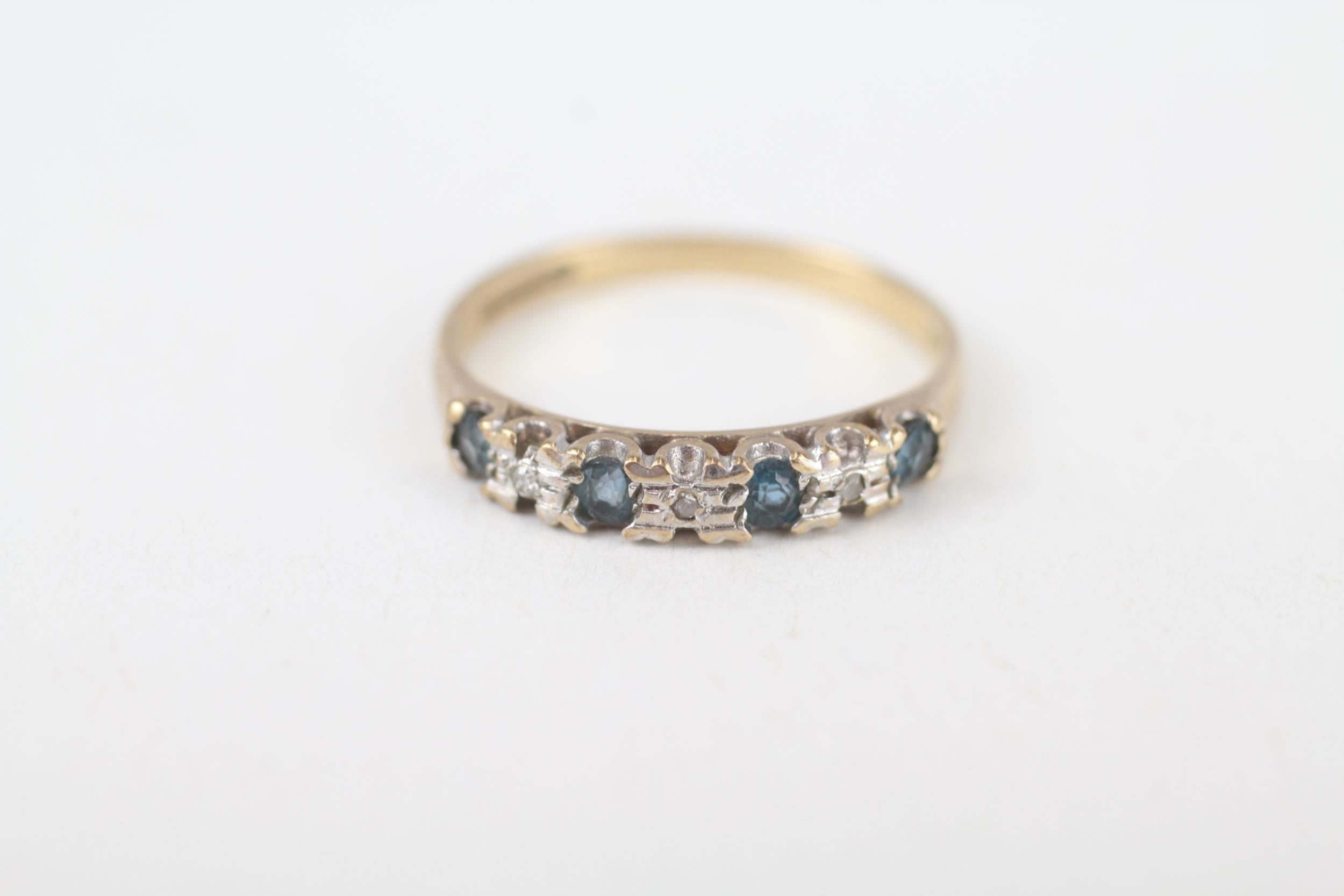 9ct gold diamond & topaz dress ring Size L 1/2 1.5 g - Image 2 of 5