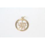 9ct gold vintage 'I love you' pendant 1.2 g