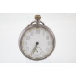 Sterling Silver Vintage Military Style Pocket Watch Hand-wind WORKING - Sterling Silver Vintage