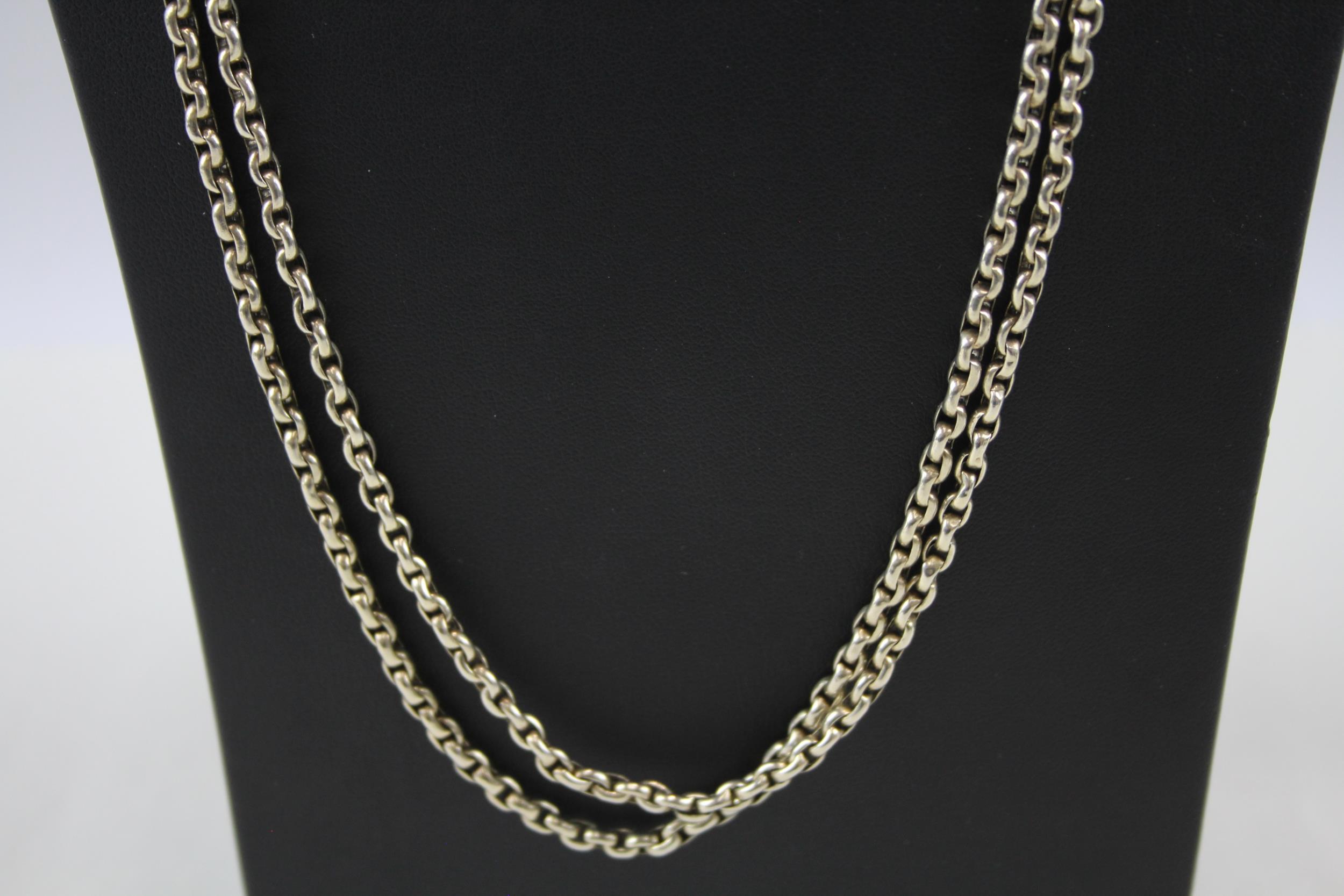 Silver antique guard chain (36g) - Image 2 of 6
