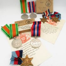2x Boxed WWII medal groups inc. RAF Officer and Navy France and Germany Star group -