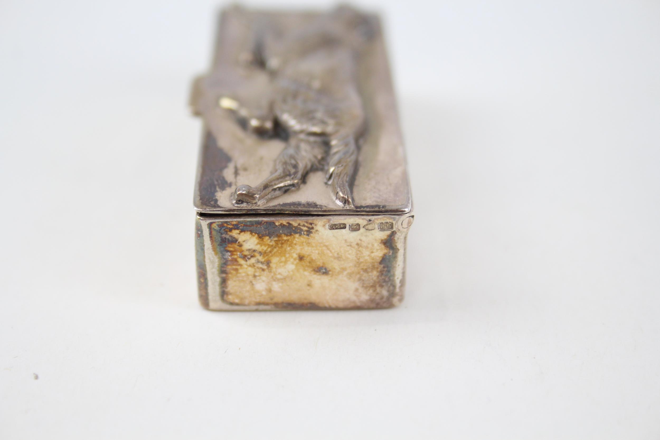 Vintage Hallmarked 1988 London Import Sterling Silver Spaniel Trinket Box (28g) - Maker - - Image 4 of 6