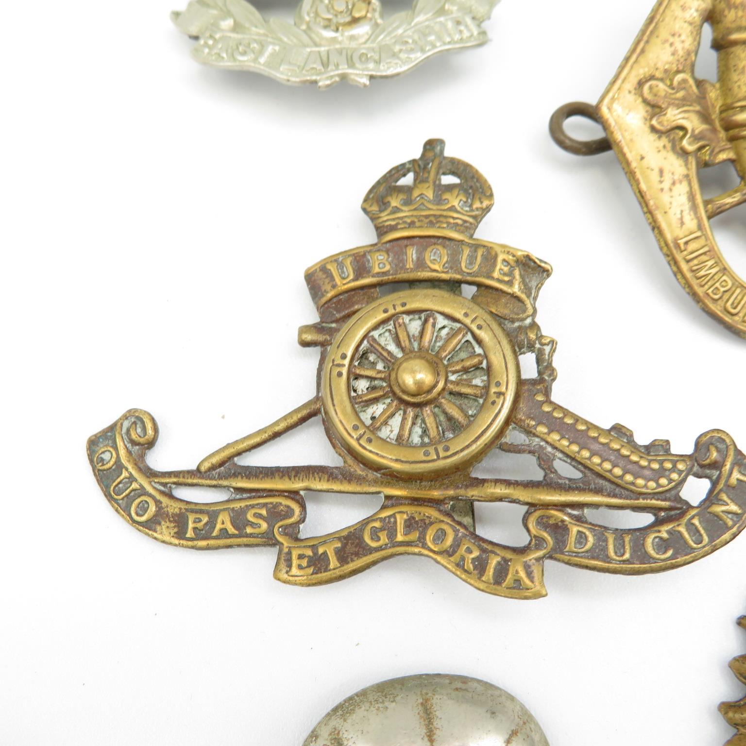 18x Military cap badges including Royal Scots Fusiliers and Lancers etc. - - Image 6 of 19