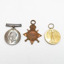 WWI 1914-15 star trio named Pte. Cpl. N Patterson West Riding Regiment -