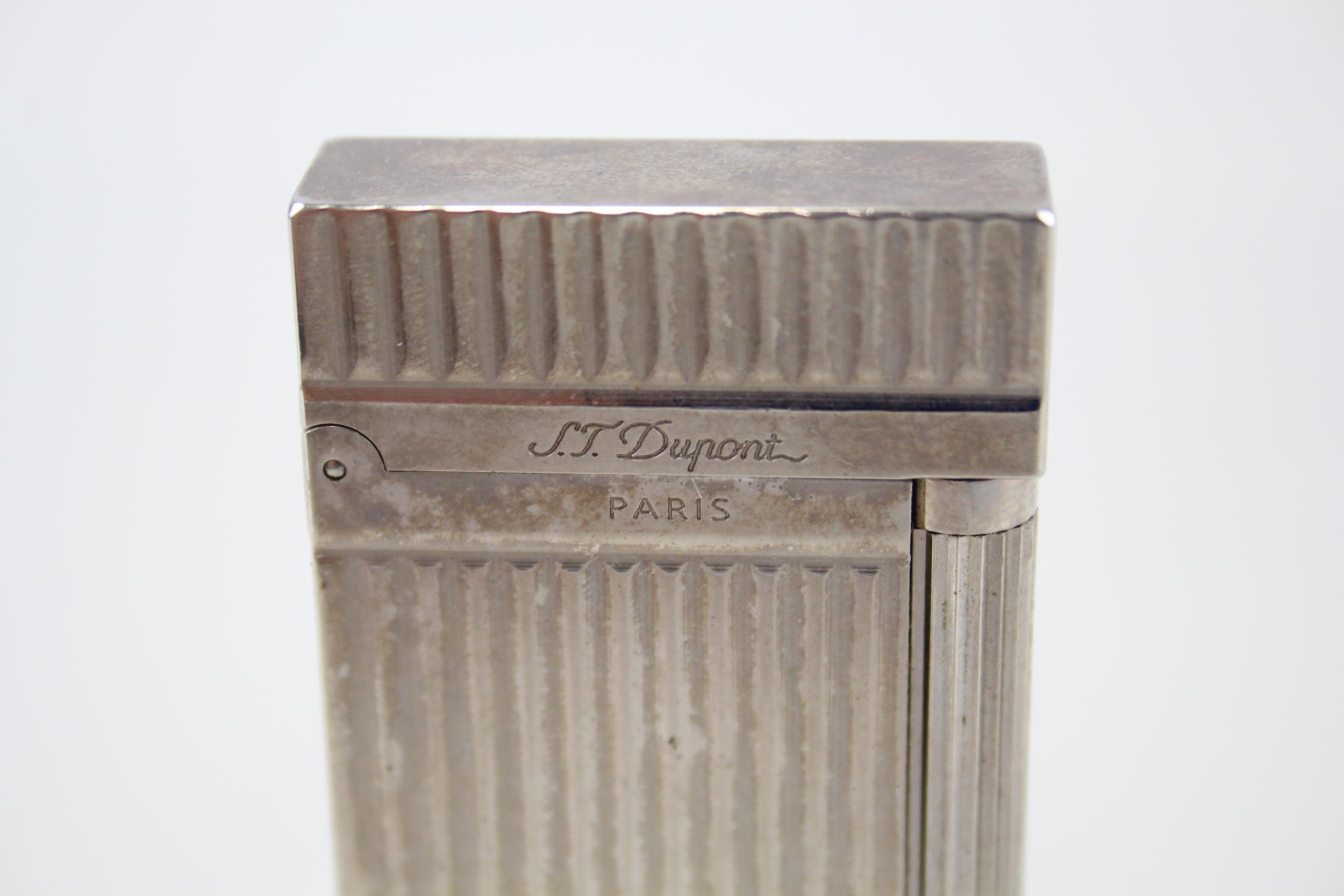 S.T DUPONT Paris Silver Plated Cigarette Lighter - 4FKI2JB (136g) - UNTESTED In previously owned - Image 2 of 5