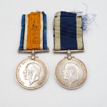 WI Navy Long Service medal pair named M32177 HC Baker EA 1-5 RN HMS Ambuscadeon L.S.G.C. -