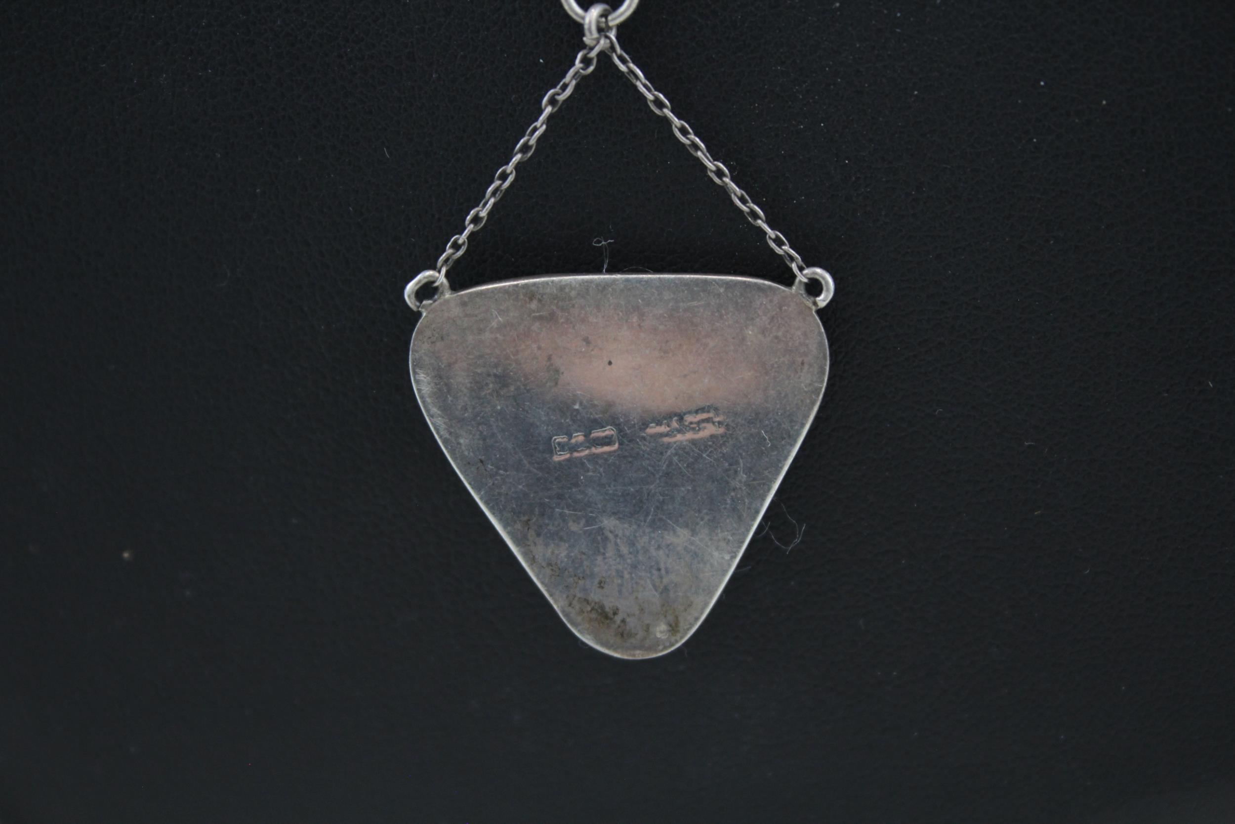 Silver Arts & Crafts enamel necklace (7g) - Image 6 of 7