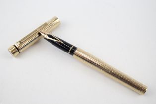 Vintage SHEAFFER Targa Gold Plated Fountain Pen w/ 14ct Gold Nib WRITING - w/ 14ct Gold Nib,