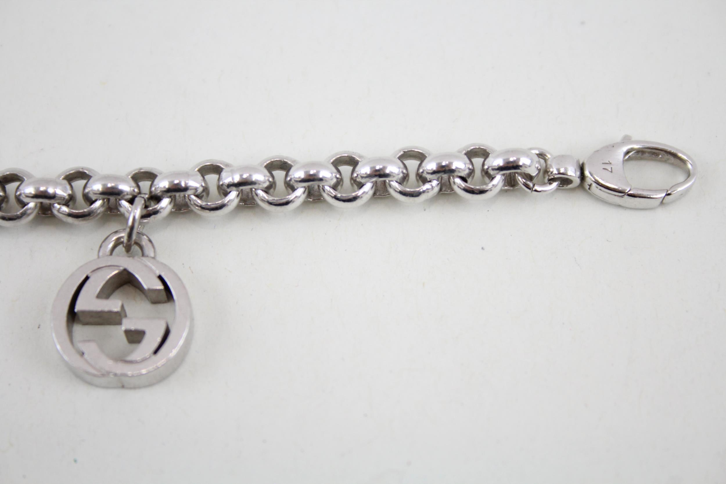 Silver charm bracelet by designer Gucci with box (30g) - Image 4 of 6