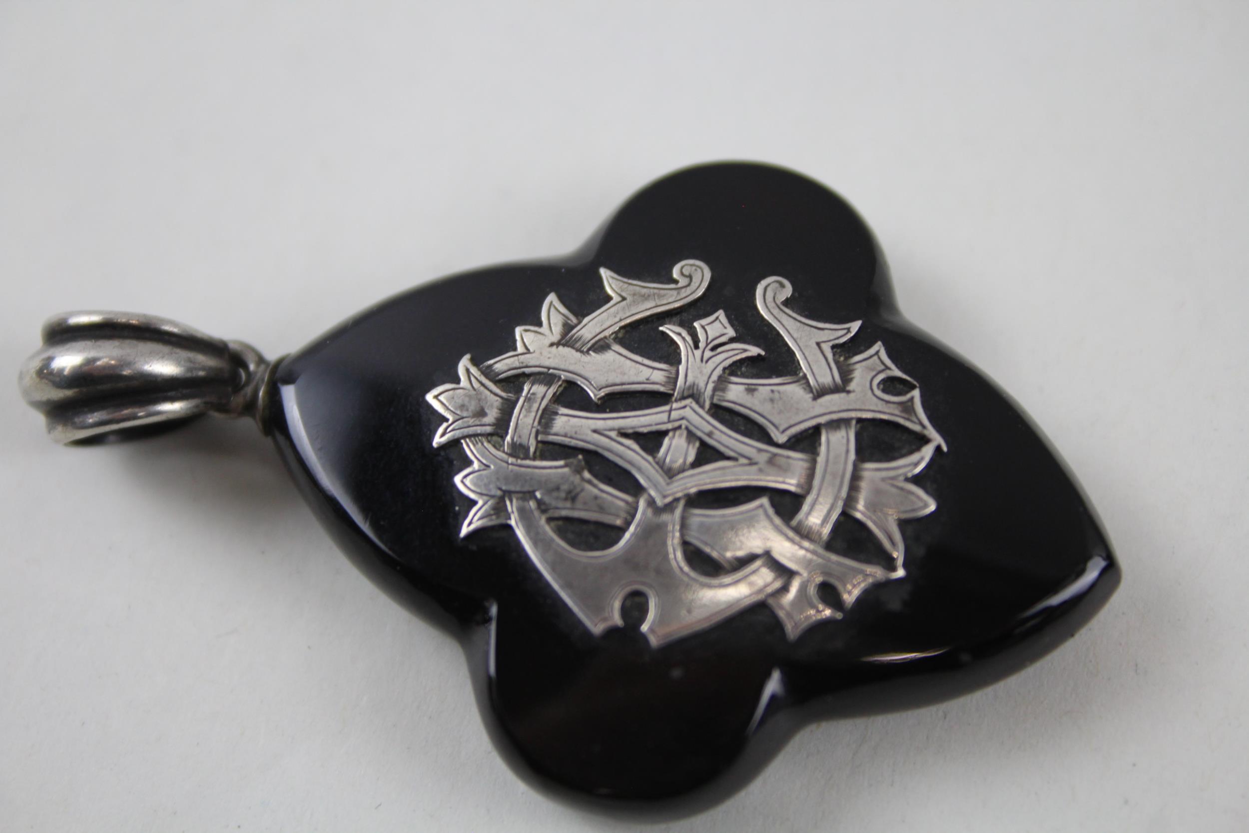 Silver antique mourning locket pendant (20g) - Image 3 of 5