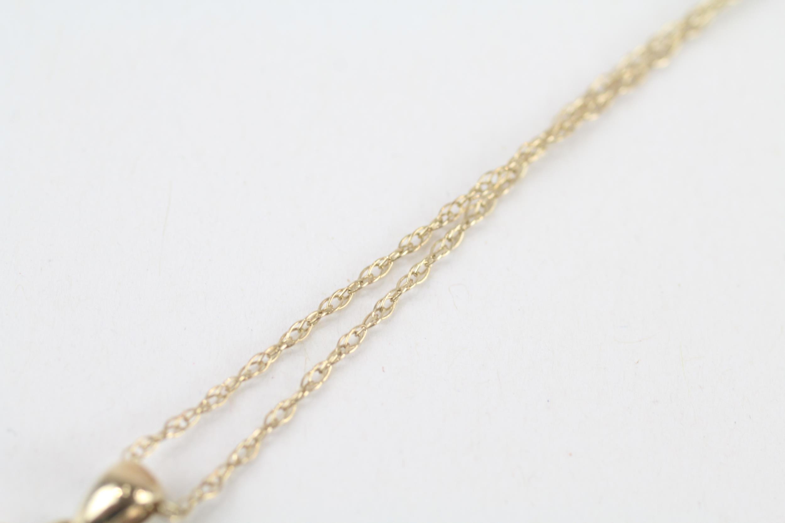 9ct gold diamond heart pendant necklace - Bild 3 aus 4