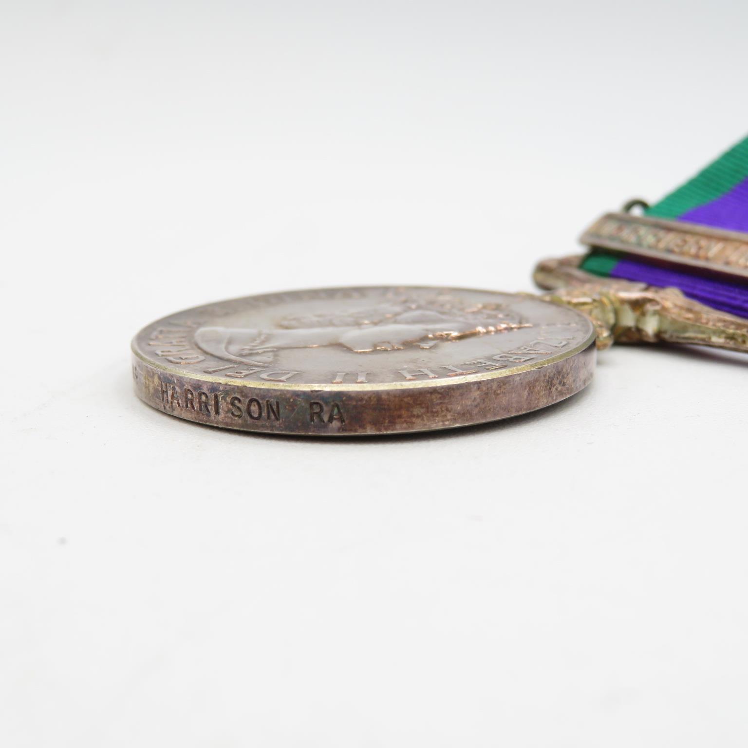 ERII medal pair inc. C.S.M. Northern Ireland and UN C.S.M. named 225098530 Gnr R Harrison RA - - Bild 7 aus 7