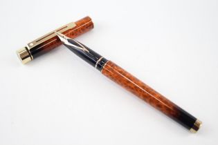 Vintage SHEAFFER Targa Orange Lacquer Fountain Pen w/ 14ct Gold Nib WRITING - Dip Tested & WRITING