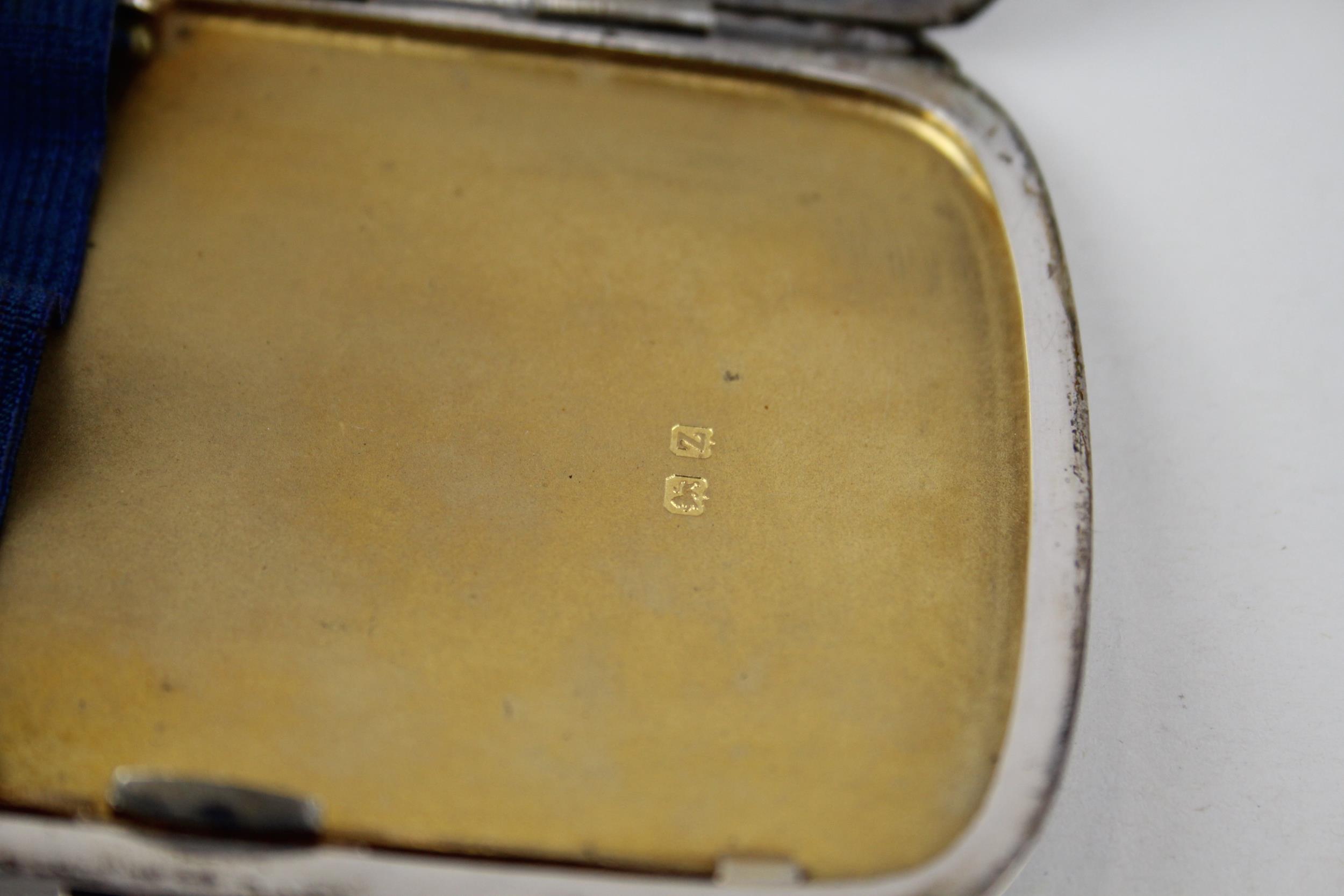 Antique Hallmarked 1924 Birmingham Sterling Silver Cigarette Case (77g) - w/ Personal Engraving - Image 5 of 6