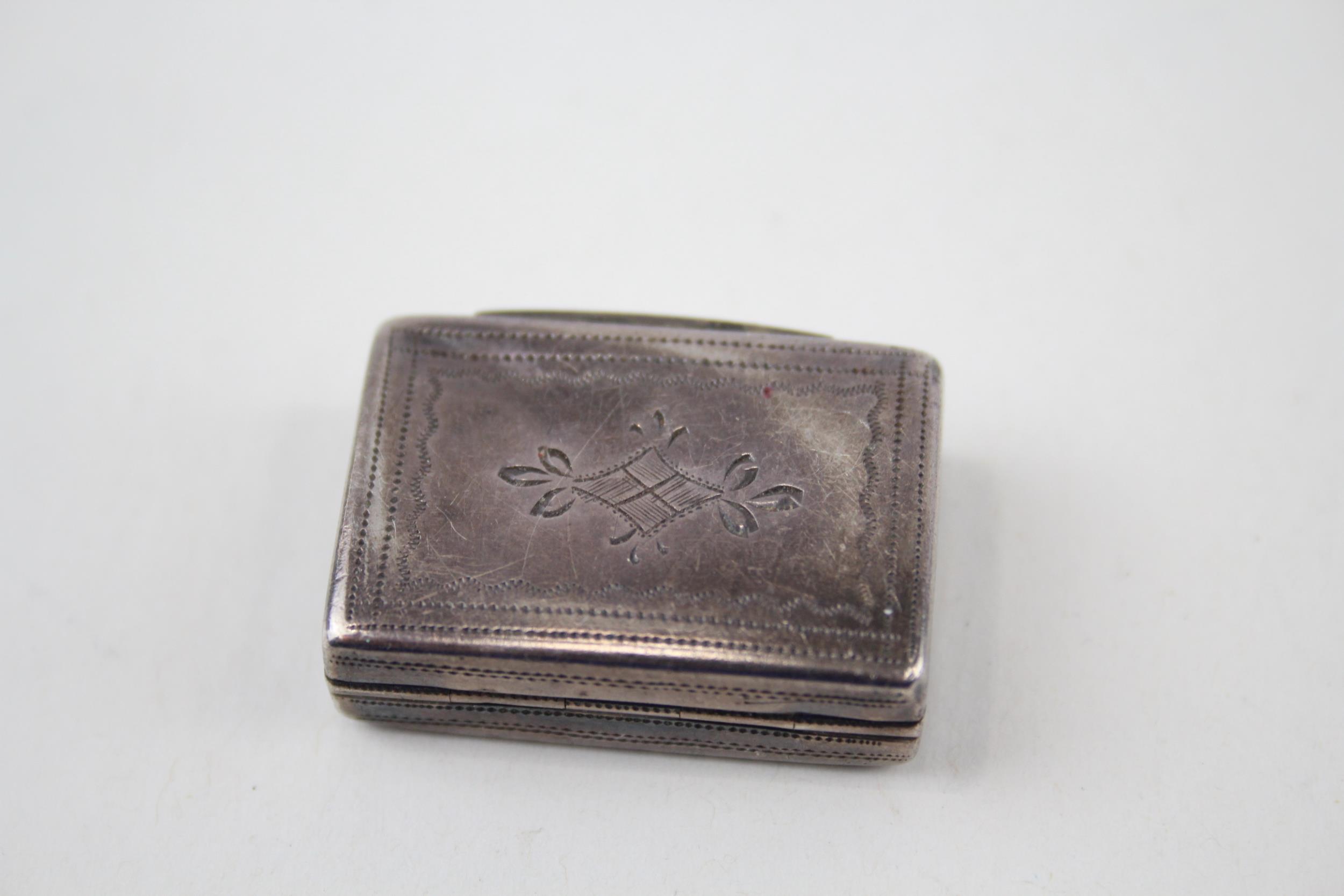 Antique Victorian 1848 Birmingham Sterling Silver Vinaigrette George Unite (11g) - w/ Engraved - Image 4 of 4