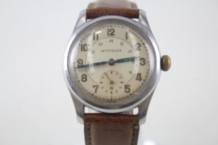 WITTNAUER Gents Military Style WRISTWATCH Hand-wind WORKING - WITTNAUER By LONGINES Gents Military