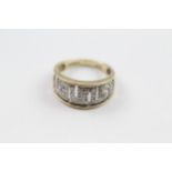 9ct gold diamond dress ring Size K 1/2 3 g