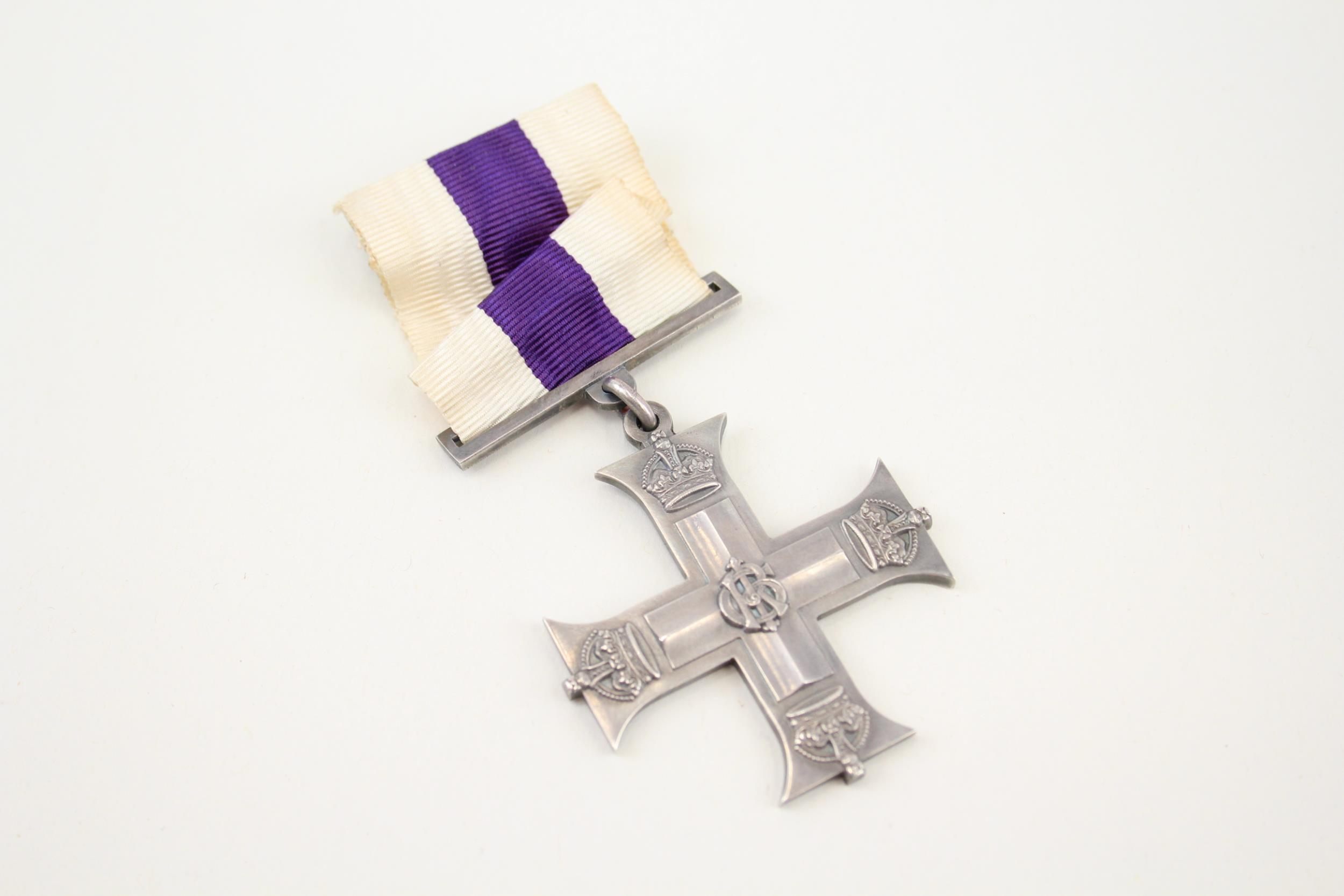 WW1 Military Cross, Engraved, Capt George Philip Baines, Durham L.I 1918 - WW1 Military Cross,