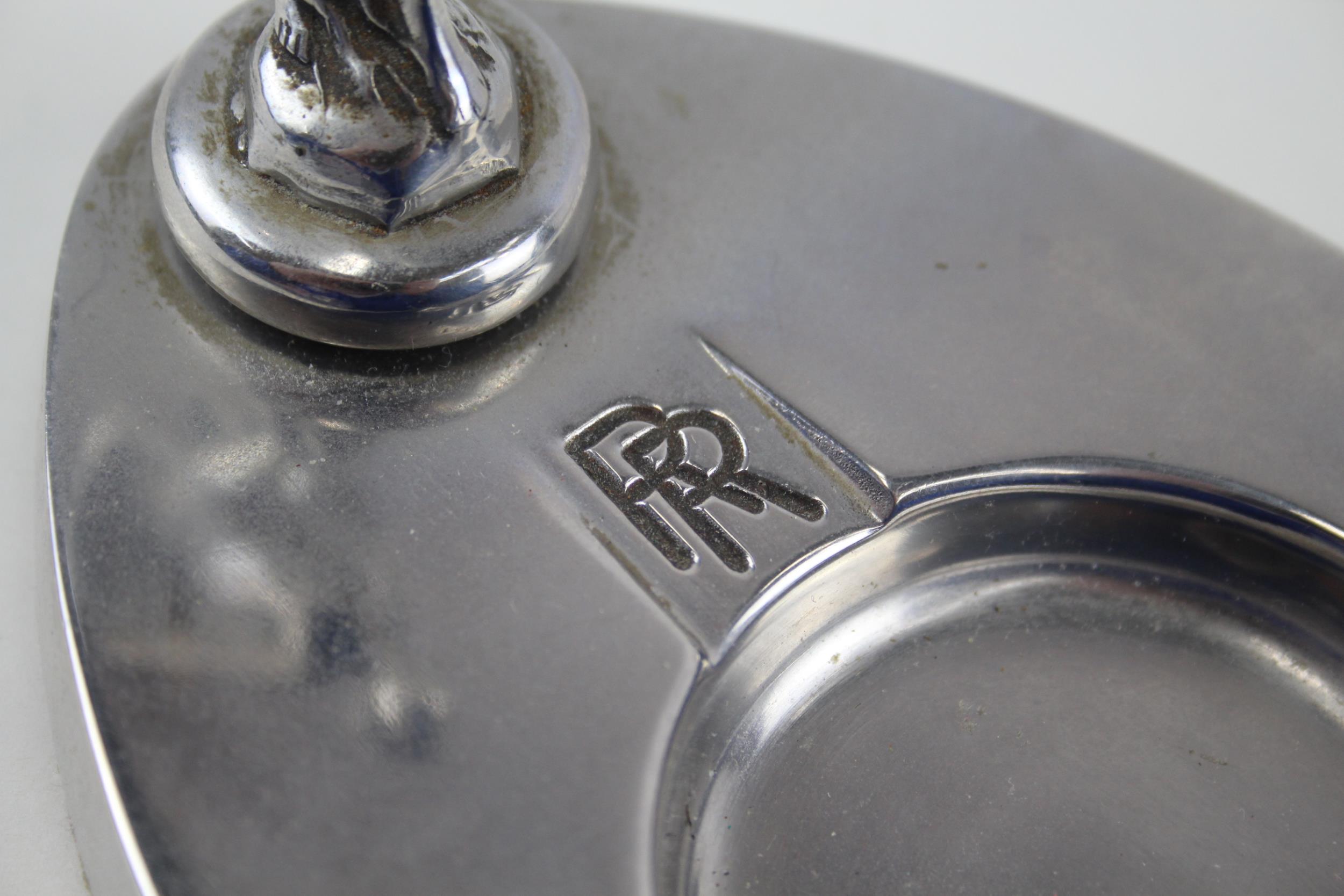 Vintage 1960's ROLLS ROYCE Spirit of Ecstasy Chrome Advertising Ashtray - w/ Personal Engraving - Image 3 of 5