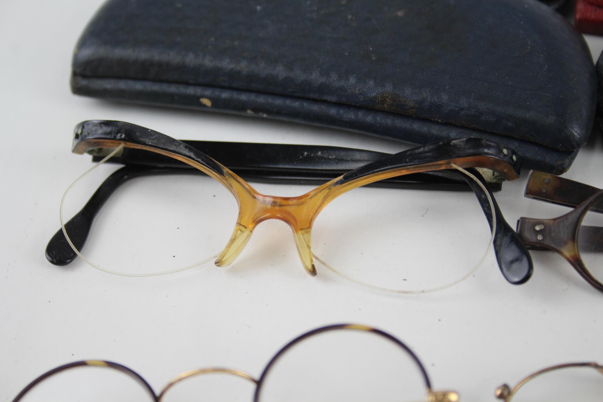 Spectacles Antique Glasses Eyewear Assorted Inc Pince Nez, Plated, Cases Joblot - Spectacles Antique - Image 2 of 7