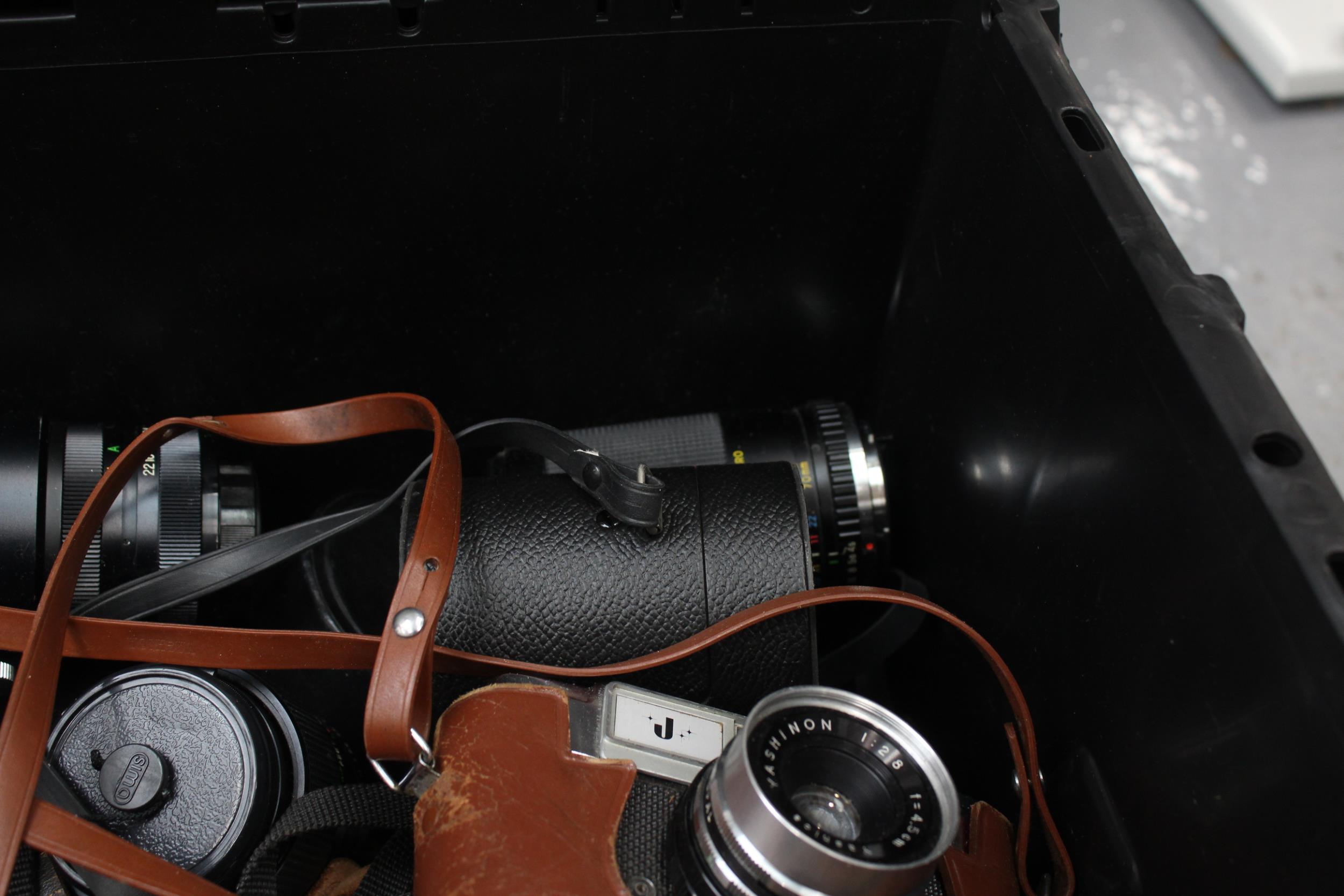 SLR Vintage Film Cameras Inc Zorki, Chinon, FED, Prakitca w/ Misc Lenses Job Lot - SLR Vintage - Image 3 of 7