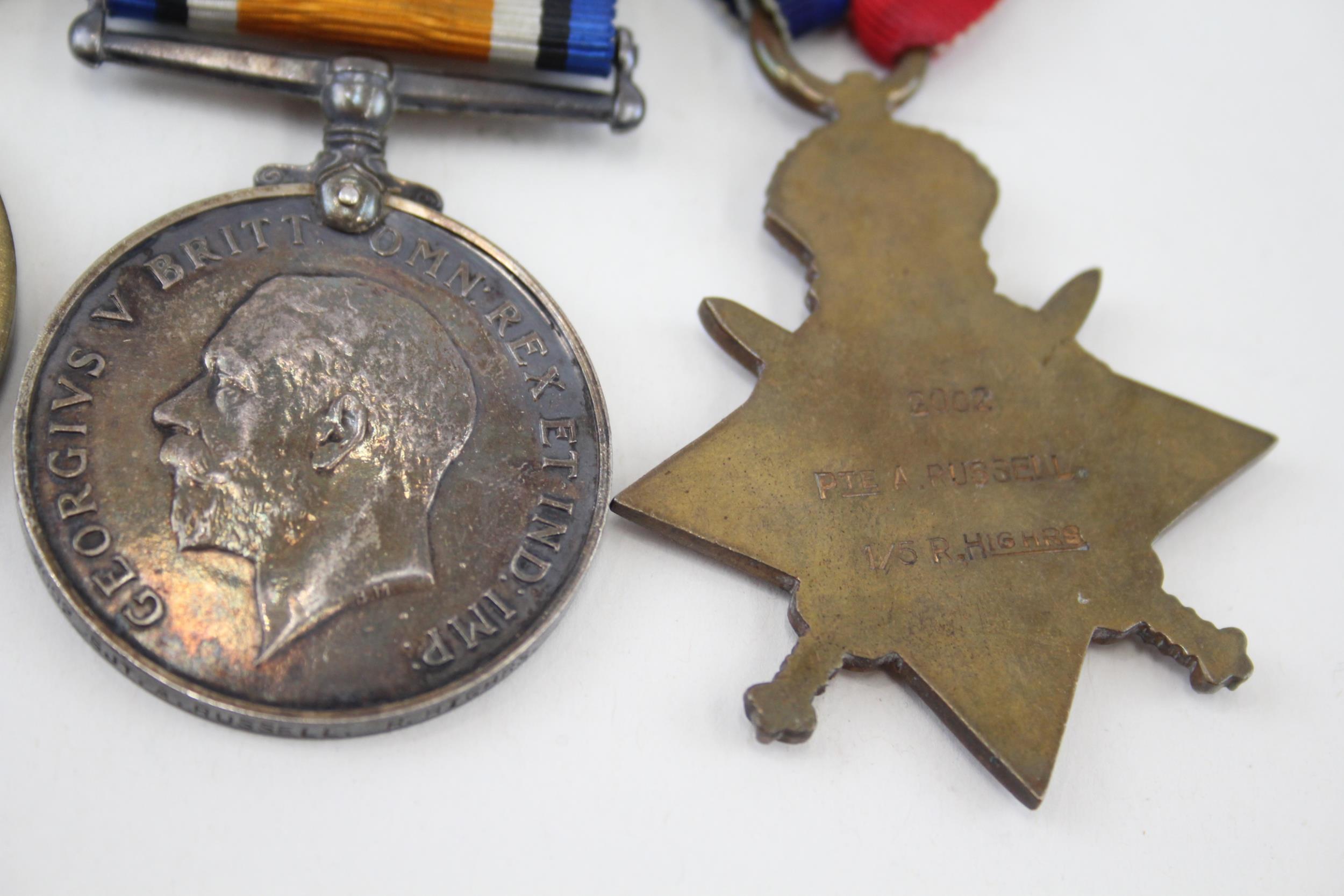 WW1 1914 Mons Star - Territorial Medal Mounted Group - WW1 1914 Mons Star - Territorial Medal - Image 8 of 8