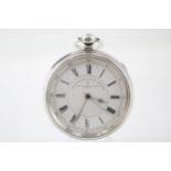 THOMAS RUSSELL & SON Sterling Silver Chronograph Pocket Watch Key-wind WORKING - THOMAS RUSSELL &