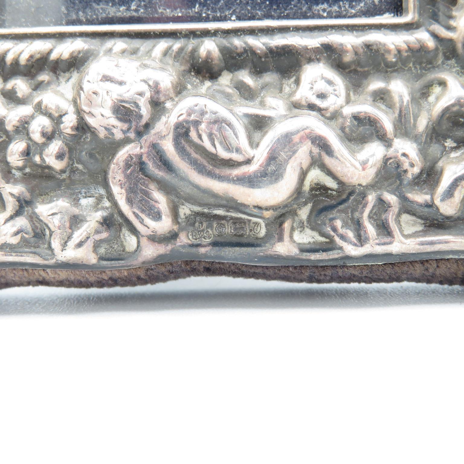 Vintage 1988 Sheffield Sterling Silver Cherub Detailed Photograph Frame (123g) - Maker - - Bild 5 aus 5