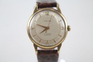 BAUME 9ct Gold Cased Vintage Gents WRISTWATCH Hand-wind WORKING - BAUME 9ct Gold Cased Vintage Gents