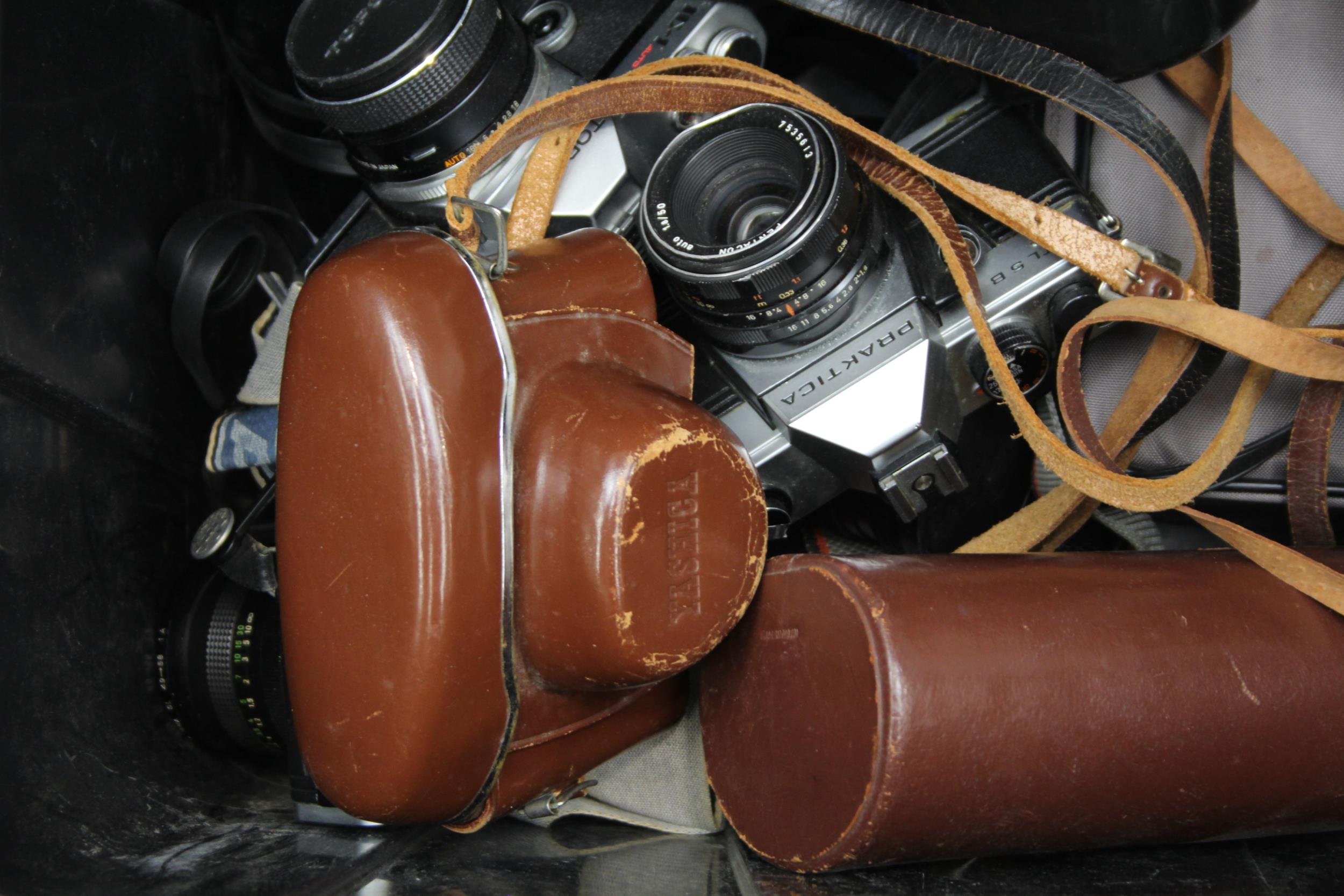 SLR Vintage Film Cameras Inc Canon, Pentax, Minolta Etc w/ Misc Lenses Job Lot - SLR Vintage Film - Bild 3 aus 6