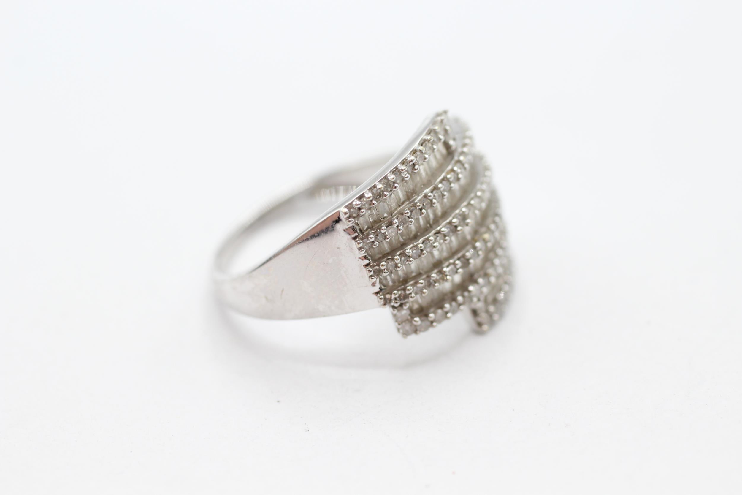 9ct white gold vari-cut diamond dress ring Size Q 4.8 g - Image 2 of 4