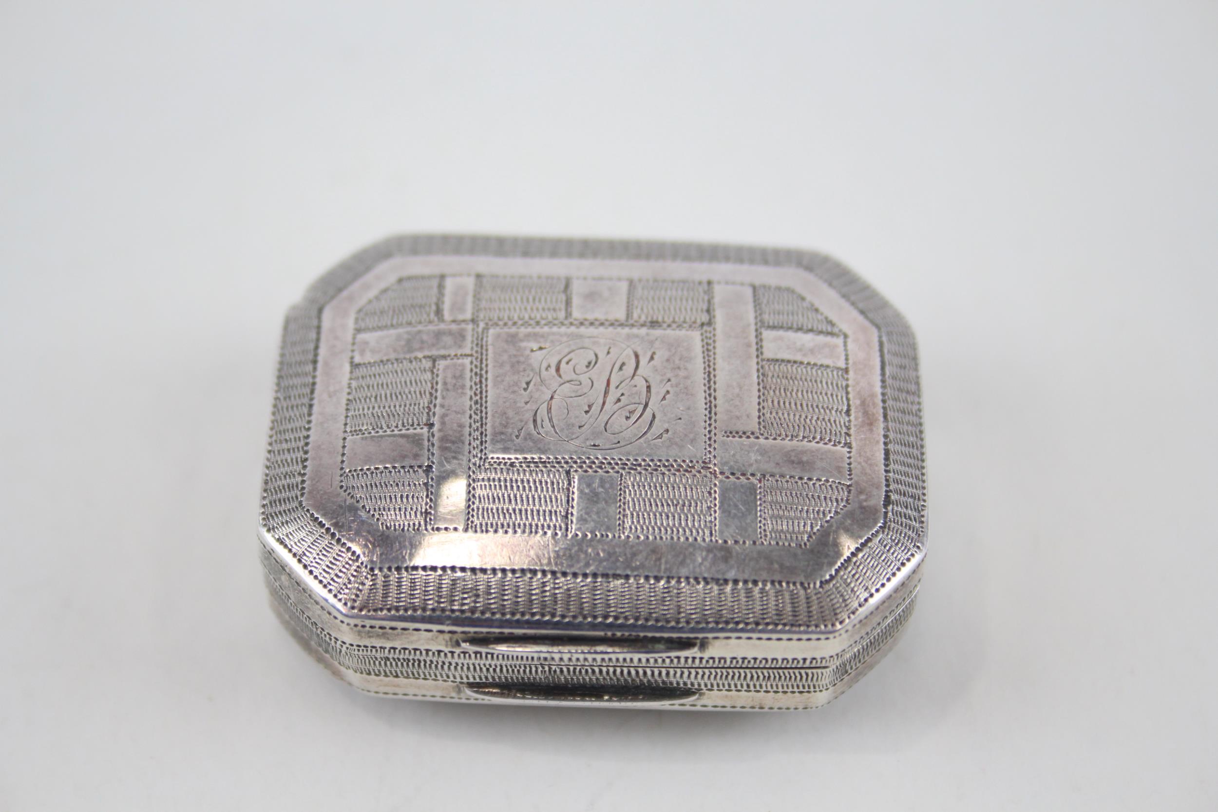 Antique George III Hallmarked 1804 Birmingham Sterling Silver Vinaigrette (23g) - Maker - Samuel