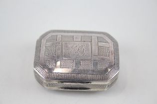 Antique George III Hallmarked 1804 Birmingham Sterling Silver Vinaigrette (23g) - Maker - Samuel