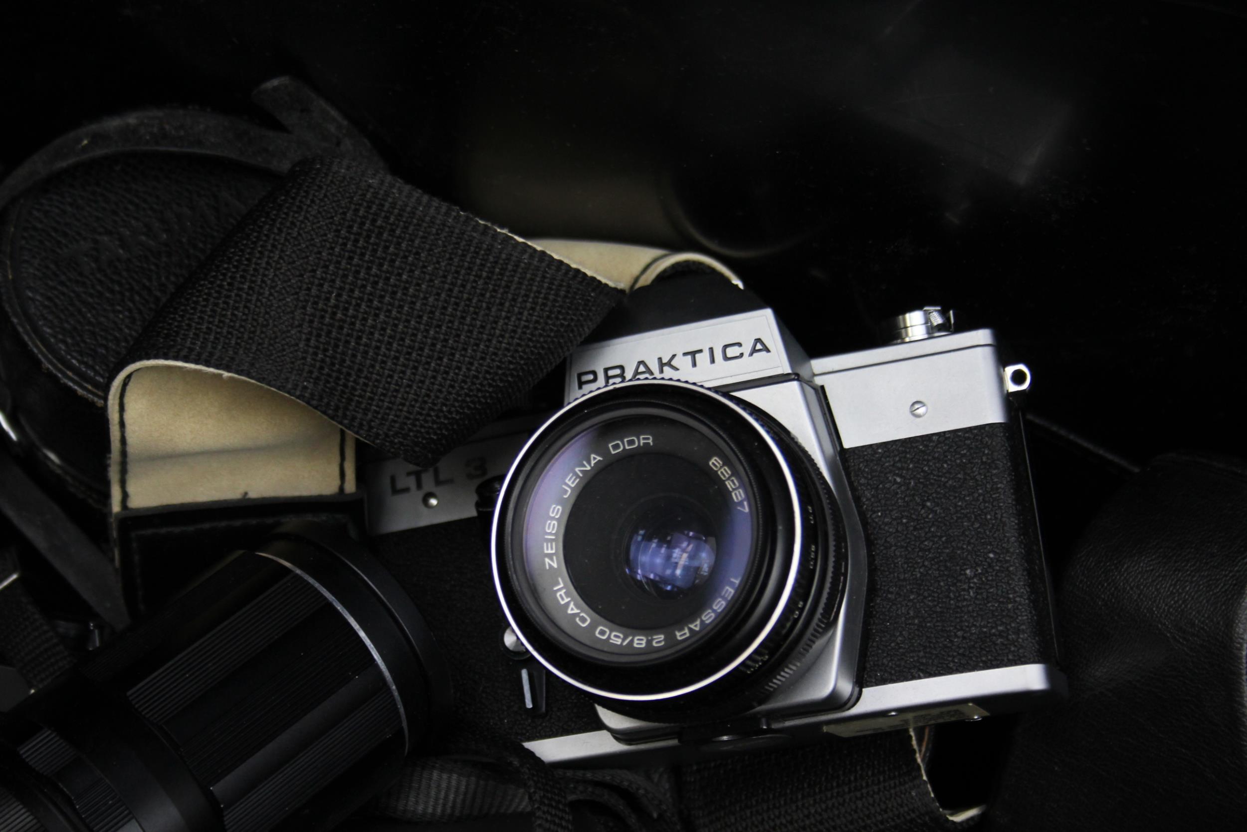 SLR Vintage Film Cameras Inc Zorki, Chinon, FED, Prakitca w/ Misc Lenses Job Lot - SLR Vintage - Image 6 of 6