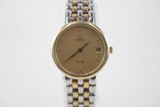 OMEGA DE VILLE Ladies Two Tone WRISTWATCH Quartz WORKING - OMEGA DE VILLE Ladies Two Tone WRISTWATCH