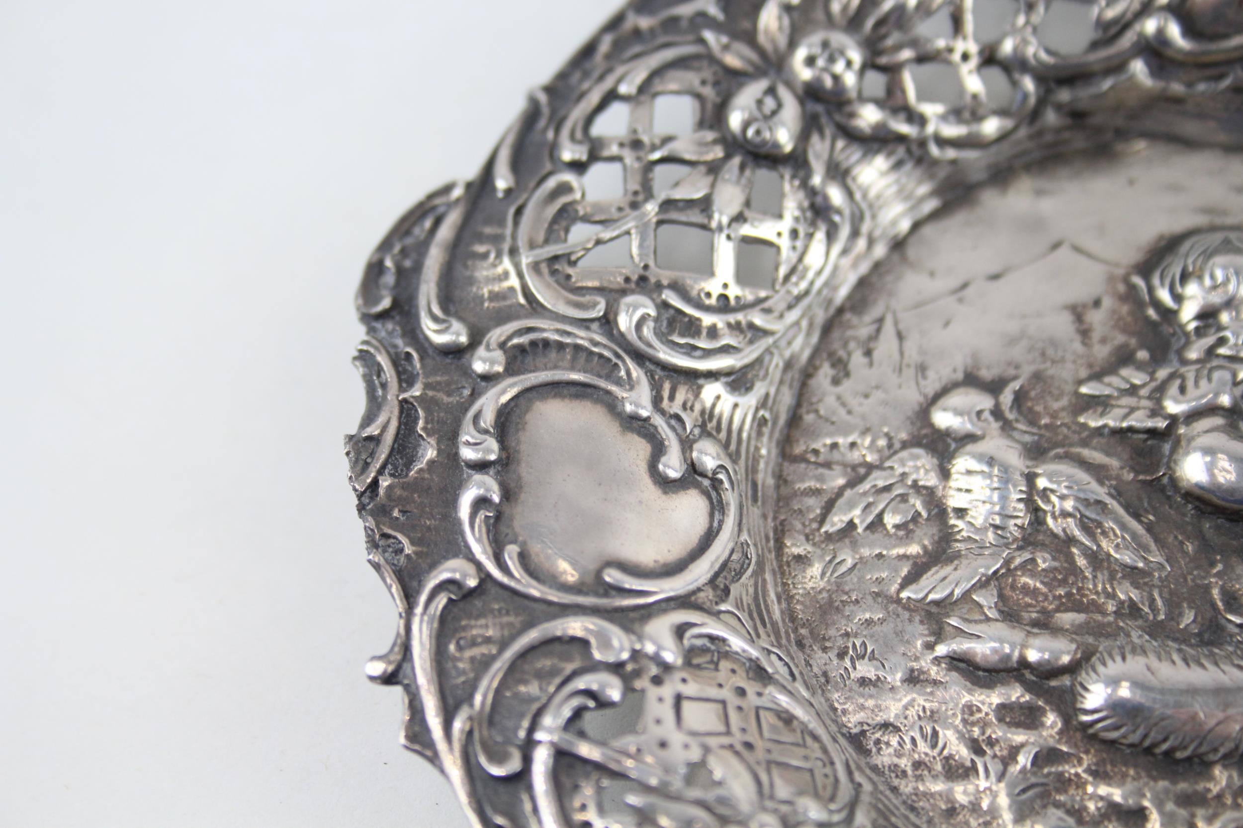 Antique Victorian 1897 London Sterling Silver Cherub Pin Trinket Dish (66g) - Maker - William Neal - Image 4 of 6