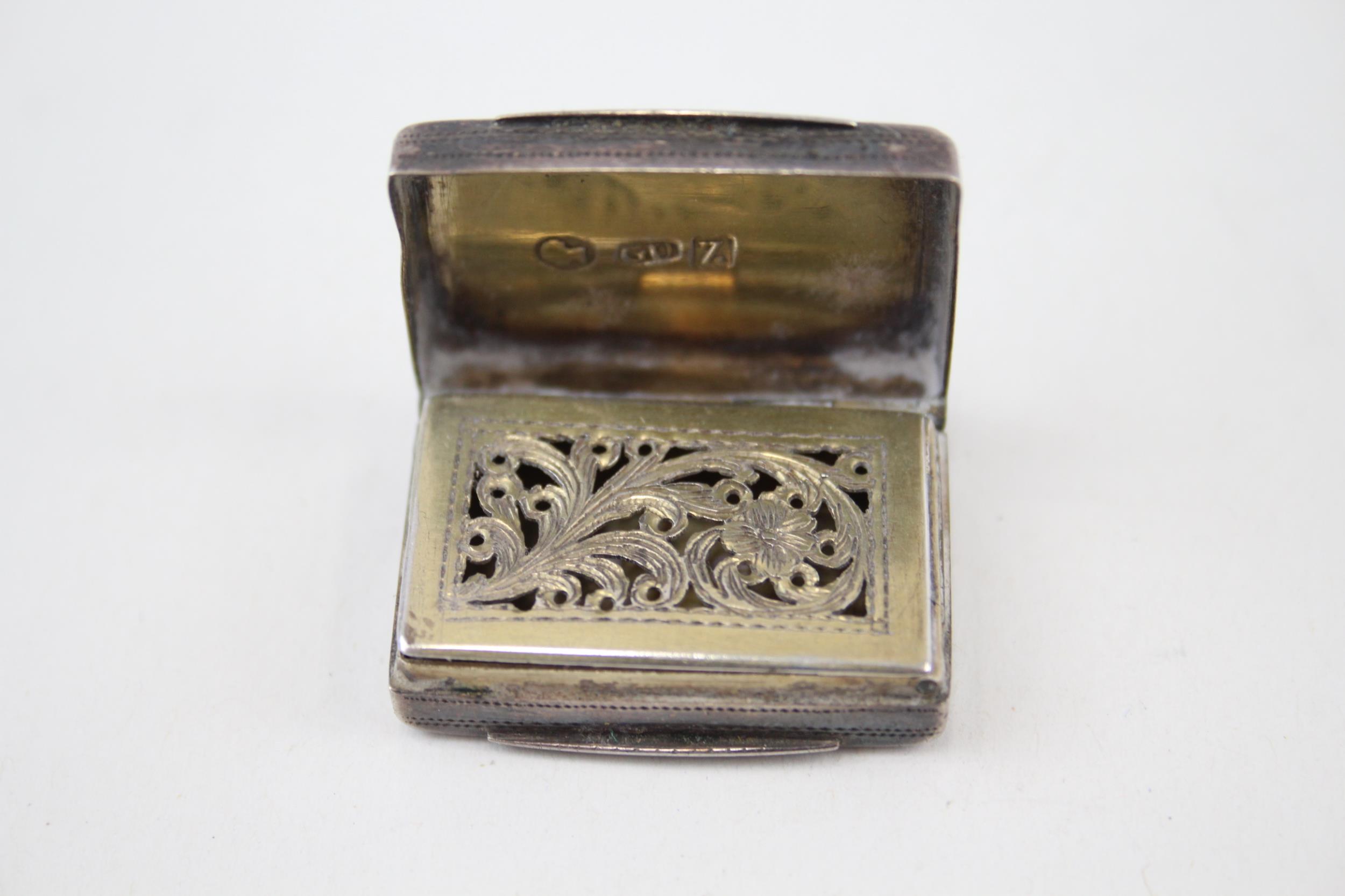 Antique Victorian 1848 Birmingham Sterling Silver Vinaigrette George Unite (11g) - w/ Engraved - Image 2 of 4