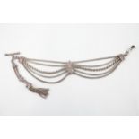 Silver antique Albertina chain with tassel (36g)
