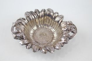 Antique / Vintage .925 Sterling Silver Floral Daisy Nut / Trinket Dish (27g) - Diameter - 9cm In