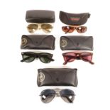 3x Ray Bans, 1x Bolle and 1x Ralph Lauren -