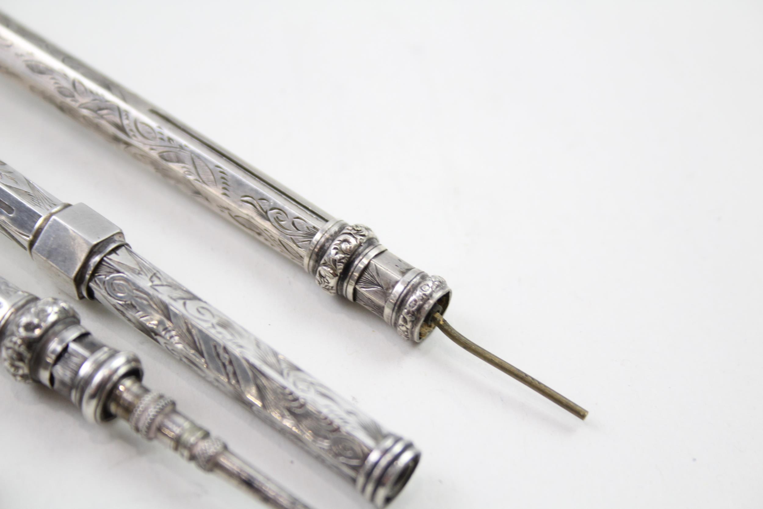 4 x Antique / Vintage .800 SILVER Pencils & Dipping Nib w/ Wax Seals (58g) - Untested XRF TESTED FOR - Image 5 of 6
