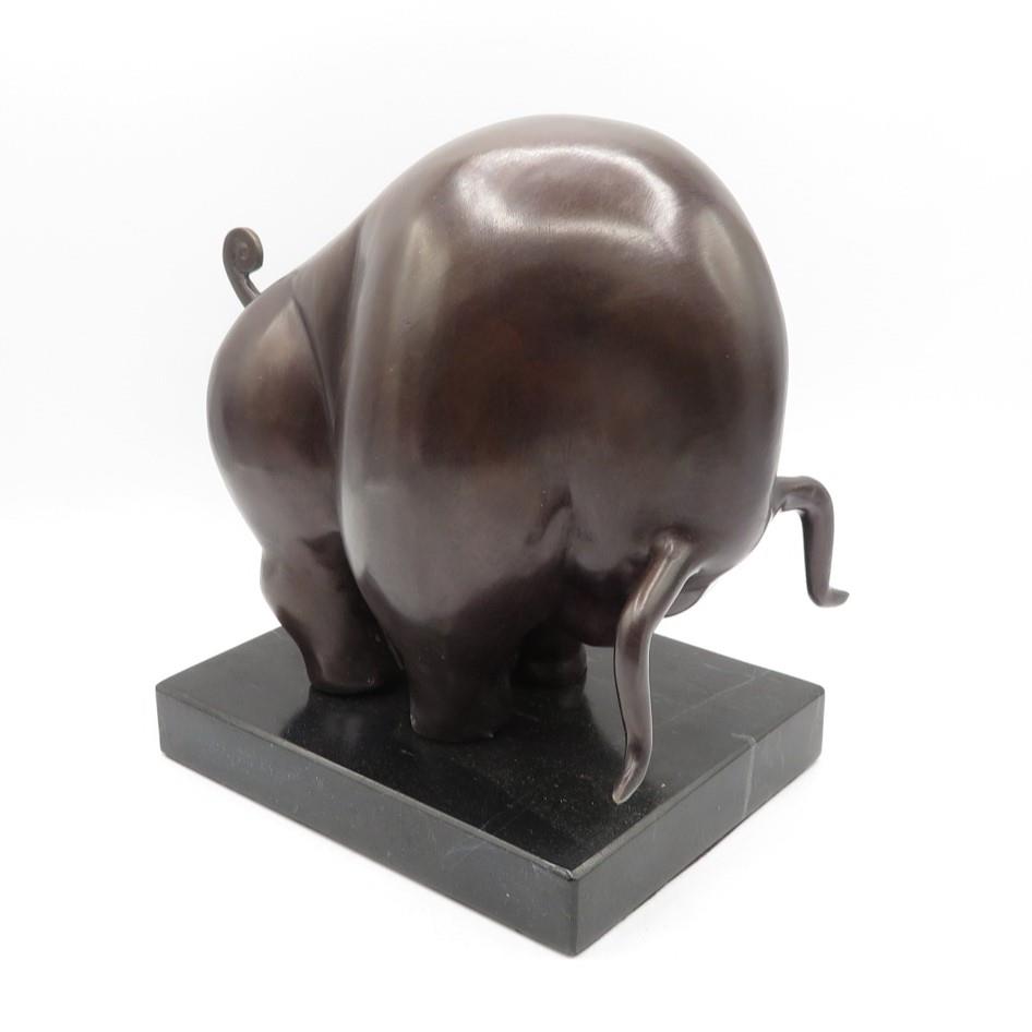 Cold Cast Bronze Bull - 7 inch long x 7 high