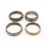 Collection of gold and silver vintage rings 11.9g