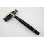 PARKER Duofold Special Black Lacquer Fountain Pen w/ 18ct Gold Nib WRITING - Dip Tested & WRITING In