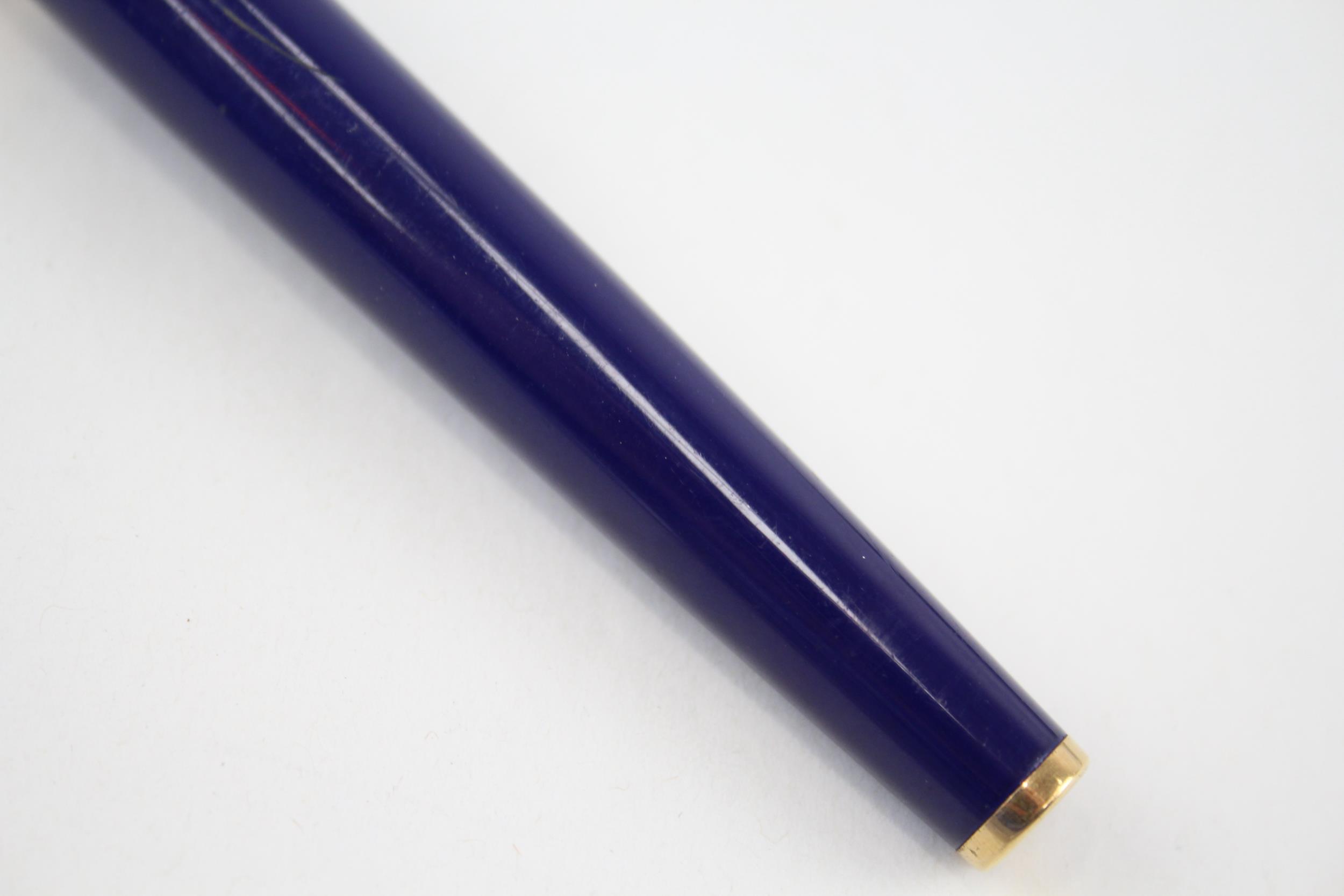 Vintage WATERMAN L'Etalon Fountain Pen Blue Casing 18ct Gold Nib WRITING - Dip Tested & WRITING In - Image 4 of 4