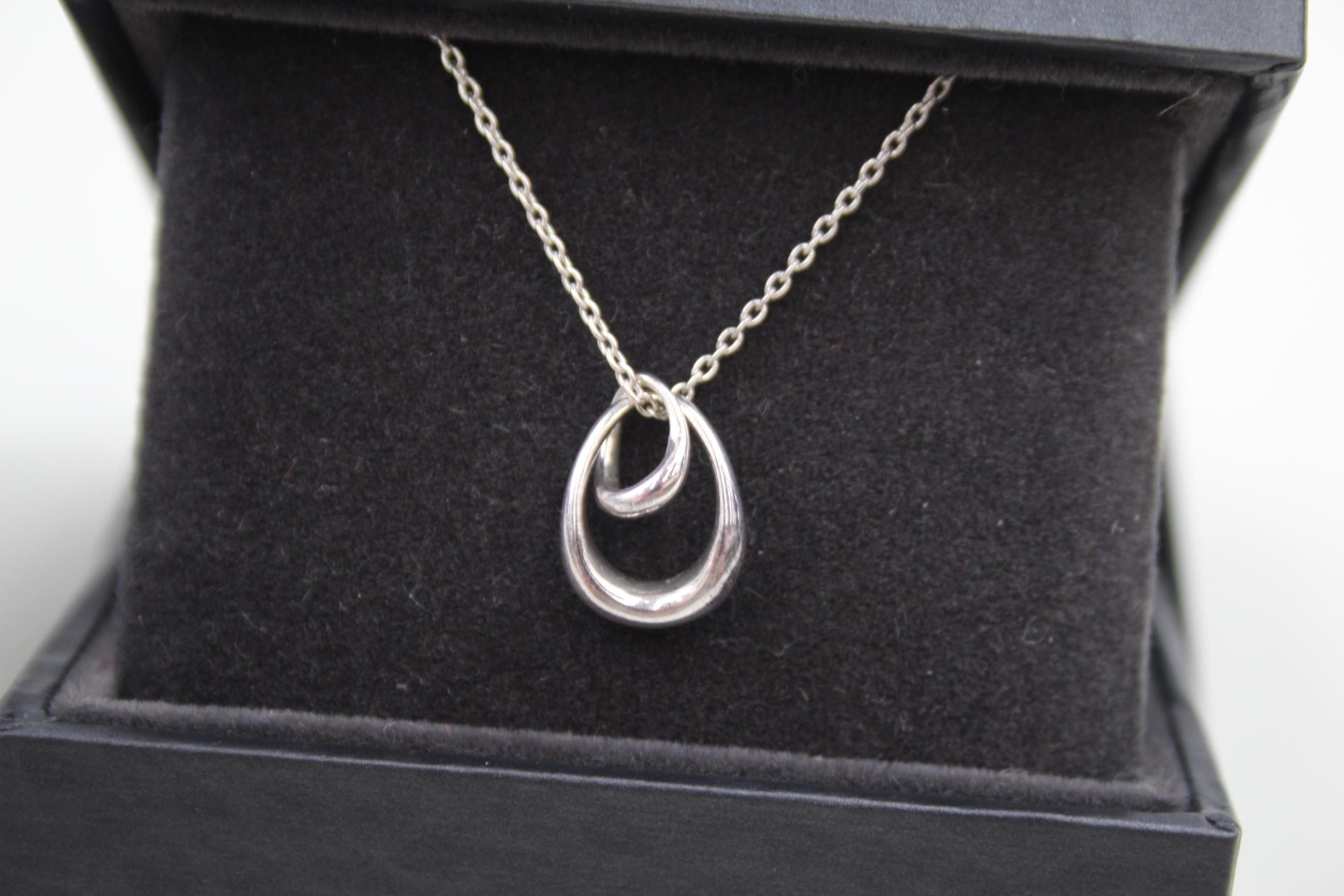 A silver pendant necklace by Georg Jensen (3g) - Image 3 of 5