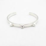 HM 925 Sterling Silver Brutalist Spikes bangle - adjustable - (27.3g) In excellent condition