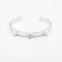 HM 925 Sterling Silver Brutalist Spikes bangle - adjustable - (27.3g) In excellent condition