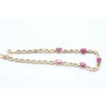 10ct gold ruby bracelet - 2.8 g