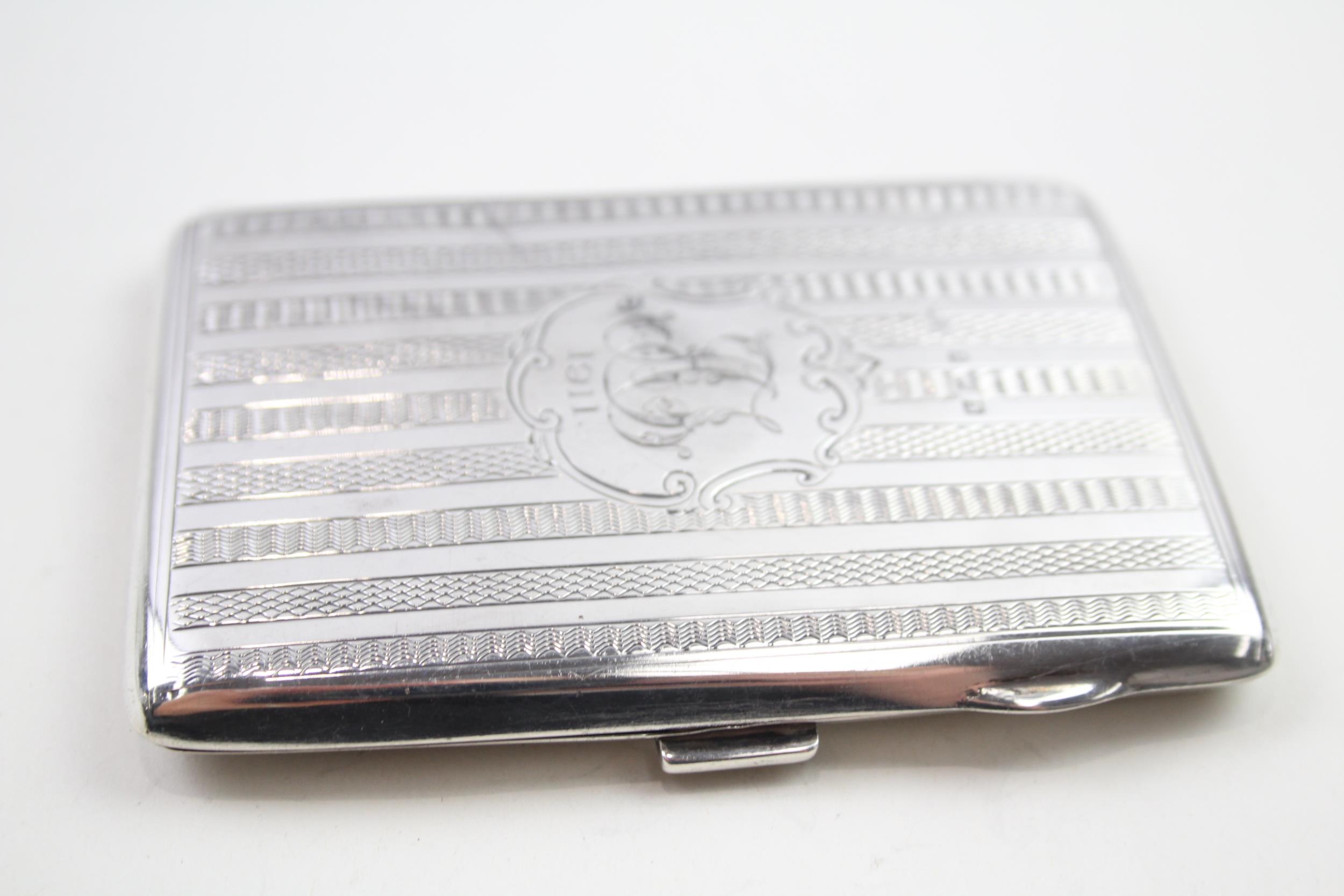 Antique Edwardian 1907 Birmingham Sterling Silver Calling Card Case (78g) - w/ Personal Engraving - Image 4 of 7